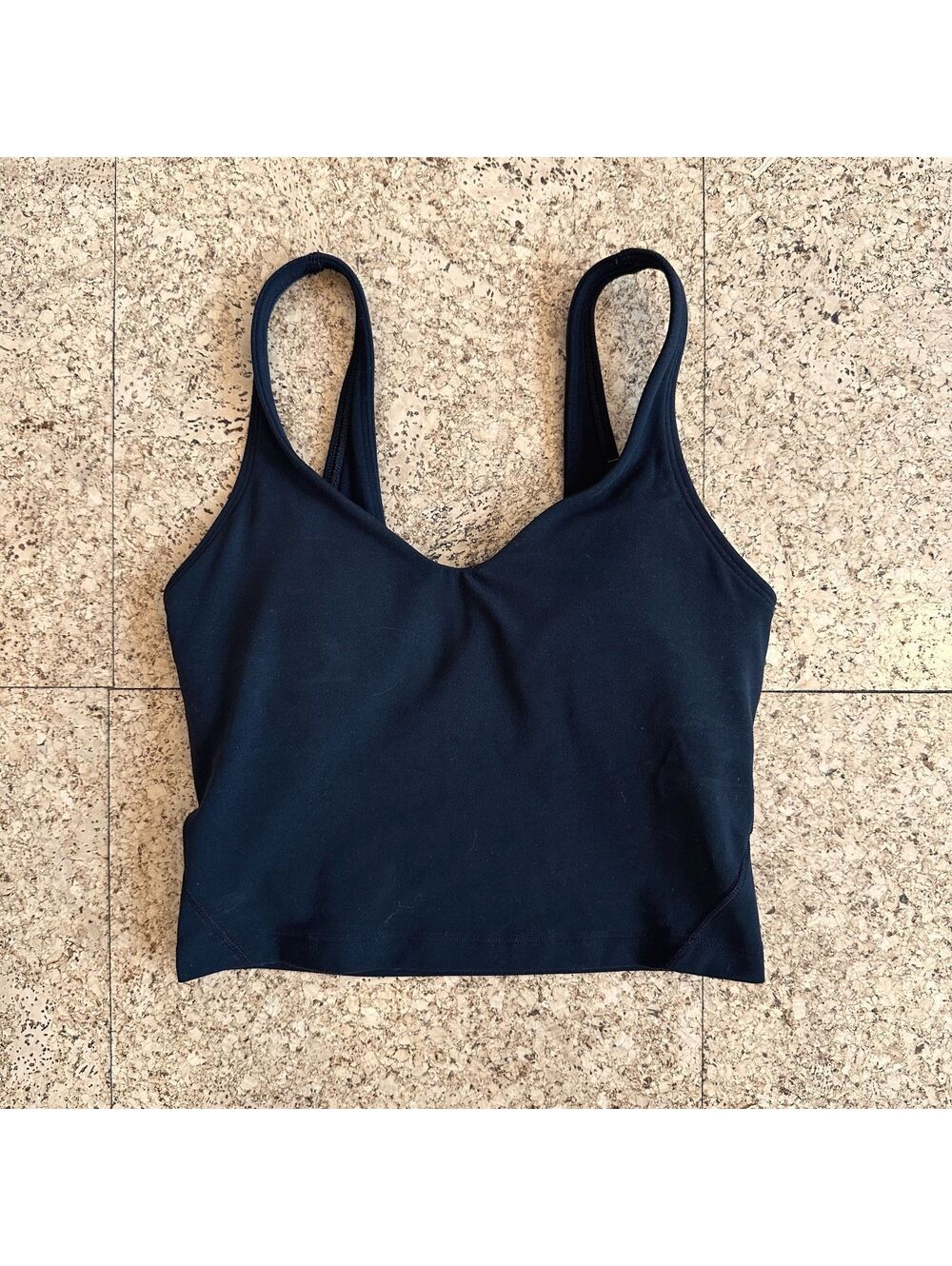 Lululemon Align Tank Top Women's Size 2 Black Longline Sports Bra Yoga Workout